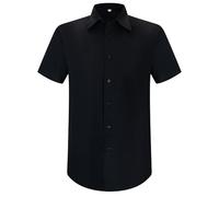 MISEMIYA - Camisa Camarero Hombre con Mangas Cortas - Uniforme HOSTELERIA para Hombre - 8734B - L, Negro