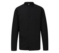 MISEMIYA - Camisa Camarero Hombre con Mangas LARGAS - Uniforme HOSTELERIA para Hombre - 8275 - M, Negro