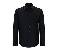 MISEMIYA - Camisa Camarero Hombre con Mangas LARGAS - Uniforme HOSTELERIA para Hombre - 8734 - XXL, Negro