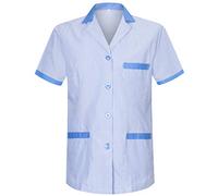 MISEMIYA - Camisa MÉDICO Unisex Enfermera Uniforme Limpieza Laboral ESTÉTICA Dentista Veterinaria Sanitario HOSTELERÍA W820 - XS, Celeste