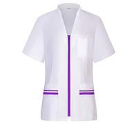 MISEMIYA - Camisa Sanitario Mujer - Uniforme Sanitario - Uniforme HOSTELERÍA 712 - L, Lila 21