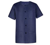 MISEMIYA - Camisa Sanitario Unisex/Hombre Cuello Redondo Uniformes Sanitarios 833 - L, Azul Marino
