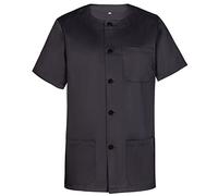 MISEMIYA - Camisa Sanitario Unisex/Hombre Cuello Redondo Uniformes Sanitarios 833 - S, Negro