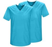 MISEMIYA Casaca Uniformes 817 Pack 2 Pcs-Camisa de Sanitario 2-817, Cian, L (Pack de 2) Unisex Adulto