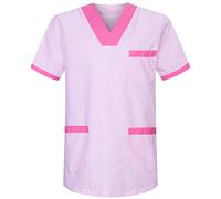 MISEMIYA - Casaca Unisex MÉDICO Enfermera Uniforme Limpieza Laboral ESTÉTICA Dentista Veterinaria Sanitario HOSTELERÍA - Ref.817 - XL, Fucsia T817-9