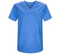 MISEMIYA - Casaca Unisex MÉDICO Enfermera Uniforme Limpieza Laboral ESTÉTICA Dentista Veterinaria Sanitario HOSTELERÍA - Ref.817-5XL, Celeste