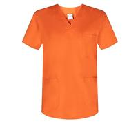 MISEMIYA - Casaca Unisex MÉDICO Enfermera Uniforme Limpieza Laboral ESTÉTICA Dentista Veterinaria Sanitario HOSTELERÍA - Ref.817 - M, Naranja