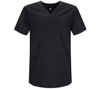 MISEMIYA - Casaca Unisex MÉDICO Enfermera Uniforme Limpieza Laboral ESTÉTICA Dentista Veterinaria Sanitario HOSTELERÍA - Ref.817-3XL, Negro