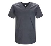 MISEMIYA - Casaca Unisex MÉDICO Enfermera Uniforme Limpieza Laboral ESTÉTICA Dentista Veterinaria Sanitario HOSTELERÍA - Ref.817-4XL, Gris