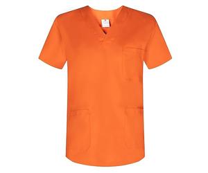MISEMIYA - Casaca Unisex MÉDICO Enfermera Uniforme Limpieza Laboral ESTÉTICA Dentista Veterinaria Sanitario HOSTELERÍA - Ref.817 - XL, Naranja