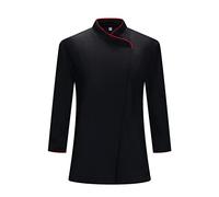 MISEMIYA - CHAQUETA COCINERA MUJER - UNIFORMES CHEF MUJER CHAQUETA MUJER DE COCINA 731 - S, Negro