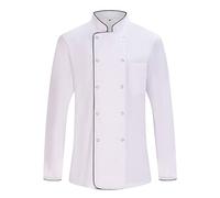 MISEMIYA - Chaqueta Cocinero Hombre - Chaqueta de Chef Hombre - Uniforme Hosteleria 682-3XL, Chaquetas Cocinero 682B - Blanco