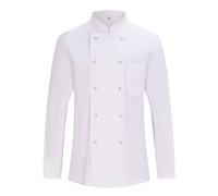 MISEMIYA - Chaqueta Cocinero Hombre - Chaqueta de Chef Hombre - Uniforme Hosteleria 682 - L, Chaquetas Cocinero 682 - Blanco