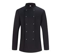 MISEMIYA - Chaqueta Cocinero Hombre - Chaqueta de Chef Hombre - Uniforme Hosteleria 682 - S, Chaquetas Cocinero 682 - Negro