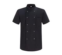 MISEMIYA - Chaqueta Cocinero Hombre - Chaqueta de Chef Hombre - Uniforme Hosteleria MZ-6821B - XL, Chaquetas Cocinero 6821 - Negro