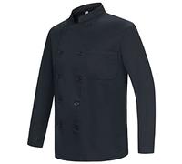 MISEMIYA - Chaqueta Cocinero Hombre - Chaqueta de Chef Hombre - Uniforme Hosteleria - - Ref.842-3XL, Chaquetas Cocinero 842 - Negro