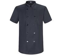 MISEMIYA - Chaqueta Cocinero Hombre - Chaqueta de Chef Hombre - Uniforme Hosteleria - Ref.8421 - XL, Negro 21