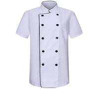 MISEMIYA - Chaqueta Cocinero Hombre - Chaqueta de Chef Hombre - Uniforme Hosteleria - Ref.8421B - L, Chaquetas Cocinero 8421B - Blanco