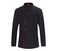 MISEMIYA - Chaqueta Cocinero Hombre - Chaqueta de Chef Hombre - Uniforme Hosteleria - - Ref.842B - L, Chaquetas Cocinero 842B - Negro