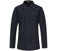 MISEMIYA - Chaqueta Cocinero Hombre - Chaqueta de Chef Hombre - Uniforme Hosteleria - Ref.8501 - XL, Chaquetas Cocinero 8501 - Negro
