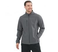 MISEMIYA Chaqueta Soft Shell para Hombre 6731 | Cortaviento, Transpirable y Elástica | 280 g/m² | Gris | 3XL
