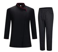 MISEMIYA - Chaqueta y PANTALÓN Chef para Mujer - Chaqueta de Chef Mujer - Uniforme Hosteleria - 731-8312 - XXL, Negro