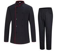 MISEMIYA - Chaqueta y PANTALÓN Cocinero Hombre - Chaqueta de Chef Hombre - Uniforme Hosteleria - - Ref.842-8312 - 3XL, Chaquetas y Pantalón 842B8 - Negro