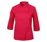 MISEMIYA Chaquetas Uniformes Chef COCINERA Mangas LARGAS Camisa de utilidades de Trabajo, Fucsia, L para Mujer