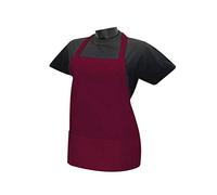 MISEMIYA - Delantal con Peto Delantal Mujer Delantal HOGAR Limpieza FRUTERIA LAVAPLATOS SUMILLER Maitre DE VINOS - Ref.865 - Granate, Pack*1