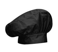 MISEMIYA Gorro Frances AMZ-918 Sombrero de Chef, Negro, Talla única Unisex Adulto