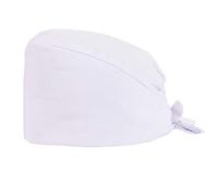 MISEMIYA - Gorro quirúrgico Gorro Sanitarios ajustable - tira absorbente de sudor en la frente - Ref.9001 - Blanco, Pack* 1 Pc