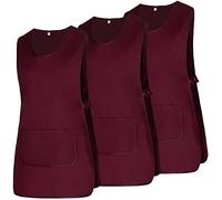 Misemiya Lot de 3 Tabliers de Nettoyage Set de 3 Delantales de Limpieza 868, Grenat 21, L (Pack de 3) Unisex Adulto