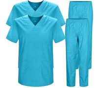 MISEMIYA Lot Sanitaires Bz-2-817-8312 Pack 2 Pcs-Casaca Y PANTALÓN Unisex Uniformes Sanitarios, Cian, S Adulto