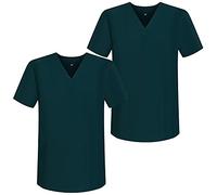 MISEMIYA - Pack*2 - Casaca Sanitarios Unisex Uniformes Sanitarios Cuello Pico Mangas Cortas Uniformes Laboratorios - Ref.817 * 2 - S, Verde 68