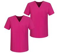 MISEMIYA - Pack*2 - Casaca Sanitarios Unisex Uniformes Sanitarios Cuello Pico Mangas Cortas Uniformes Laboratorios - Ref.817 * 2 - XL, Fucisa 68