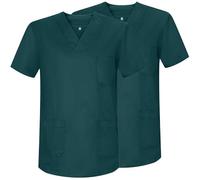 MISEMIYA - Pack 2 Pcs - Casaca Sanitario Unisex Uniformes Sanitarios Uniforme Sanitario Uniforme MEDICOS - Ref.817 * 2 - XXL, Verde Oscuro