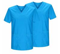 MISEMIYA - Pack 2 Pcs - Casaca Sanitario Unisex Uniformes Sanitarios Uniforme Sanitario Uniforme MEDICOS - Ref.817 * 2 - L, Cian