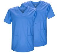 MISEMIYA - Pack 2 Pcs - Casaca Sanitario Unisex Uniformes Sanitarios Uniforme Sanitario Uniforme MEDICOS - Ref.817 * 2 - XXL, Celeste 21