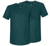 MISEMIYA - Pack 2 Pcs - Casaca Sanitario Unisex Uniformes Sanitarios Uniforme Sanitario Uniforme MEDICOS - Ref.817 * 2 - XXL, Verde Oscuro