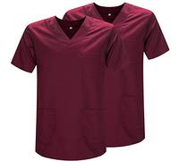 MISEMIYA - Pack 2 Pcs - Casaca Sanitario Unisex Uniformes Sanitarios Uniforme Sanitario Uniforme MEDICOS - Ref.817 * 2 - S, Granate 21