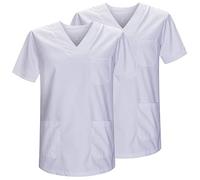 MISEMIYA - Pack 2 Pcs - Casaca Sanitario Unisex Uniformes Sanitarios Uniforme Sanitario Uniforme MEDICOS - Ref.817 * 2 - L, Blanco 21
