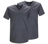 MISEMIYA - Pack 2 Pcs - Casaca Sanitario Unisex Uniformes Sanitarios Uniforme Sanitario Uniforme MEDICOS - Ref.817 * 2 - L, Gris 21