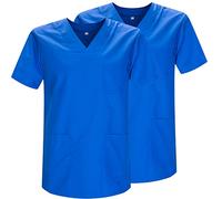 MISEMIYA - Pack 2 Pcs - Casaca Sanitario Unisex Uniformes Sanitarios Uniforme Sanitario Uniforme MEDICOS - Ref.817 * 2 - S, Azul Royal 21