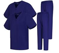 MISEMIYA - Pack * 2 Pcs - CASACA Y PANTALÓN SANITARIOS UNISEX UNIFORMES SANITARIOS MÉDICOS 2-6801-6802 - M, Morado 68