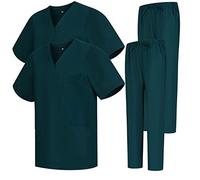 MISEMIYA - Pack * 2 Pcs - CASACA Y PANTALÓN SANITARIOS UNISEX UNIFORMES SANITARIOS MÉDICOS 2-6801-6802 - M, Verde 68