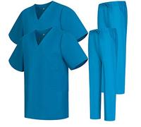 MISEMIYA - Pack * 2 Pcs - CASACA Y PANTALÓN SANITARIOS UNISEX UNIFORMES SANITARIOS MÉDICOS 2-6801-6802 - XS, Turquesa 68