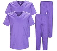 MISEMIYA - Pack * 2 Pcs - Casaca Y PANTALÓN Sanitarios Unisex Uniformes Sanitarios MÉDICOS 2-817-8312 - L, Lila 22