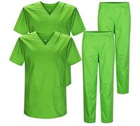 MISEMIYA - Pack * 2 Pcs - Casaca Y PANTALÓN Sanitarios Unisex Uniformes Sanitarios MÉDICOS 2-817-8312 - M, Verde Manzana 22