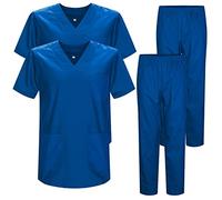 MISEMIYA - Pack * 2 Pcs - Casaca Y PANTALÓN Sanitarios Unisex Uniformes Sanitarios MÉDICOS 2-817-8312 - S, Azul 37 22