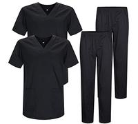 MISEMIYA - Pack * 2 Pcs - Casaca Y PANTALÓN Sanitarios Unisex Uniformes Sanitarios MÉDICOS 2-817-8312 - XXL, Negro 22